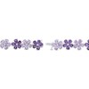Thumbnail Image 3 of Pear-Shaped Amethyst & Diamond Flower Link Bracelet 1/8 ct tw Sterling Silver 7"