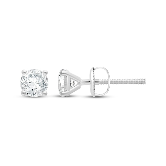 KAY Lab-Grown Diamonds Certified Round-Cut Solitaire Stud Earrings 1/2 ct tw 14K White Gold (F/VVS2)