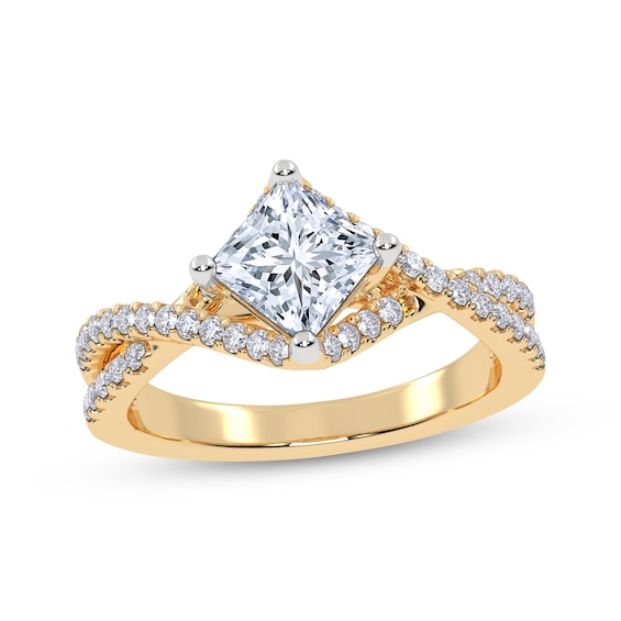 Adore Lab-Grown Diamonds Certified Princess-Cut Engagement Ring 1-1/4 ct tw 14K Gold