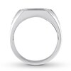 Thumbnail Image 1 of Men's Black Onyx Eagle Ring 1/20 ct tw Diamonds 10K White Gold