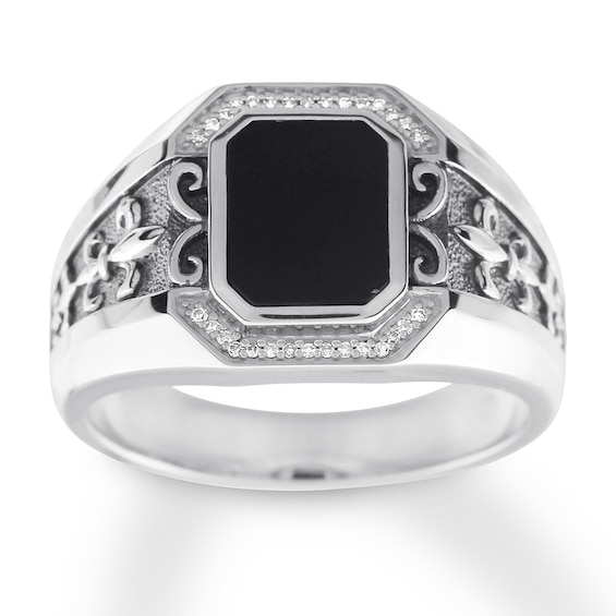Classic clean design Anniversary Black onyx Sterling silver ring Gift box Gemstone statement ring Rectangular ring Cocktail ring