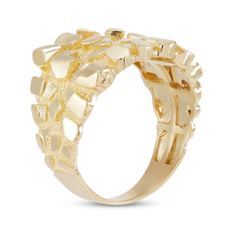 Men's Nugget Ring 10K Yellow Gold