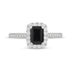 Thumbnail Image 3 of Neil Lane Emerald-Cut Black Diamond & White DIamond Engagement Ring 1-1/2 ct tw 14K White Gold