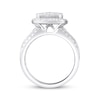 Thumbnail Image 2 of Round-Cut Multi-Diamond Center Cushion Frame Engagement Ring 2 ct tw 14K White Gold