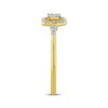 Thumbnail Image 1 of Princess & Round-Cut Diamond Promise Ring 1/5 ct tw 10K Yellow Gold