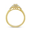 Princess & Round-Cut Diamond Promise Ring 1/5 ct tw 10K Yellow Gold