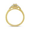 Princess & Round-Cut Diamond Promise Ring 1/5 ct tw 10K Yellow Gold