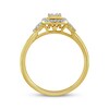 Thumbnail Image 2 of Princess & Round-Cut Diamond Promise Ring 1/5 ct tw 10K Yellow Gold