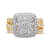 Thumbnail Image 1 of Adore Multi-Diamond Center Cushion-Frame Engagement Ring 2 ct tw 14K Yellow Gold