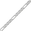 Thumbnail Image 1 of 6.5mm Diamond-Cut Figaro Chain Bracelet Solid Sterling Silver 8.5"