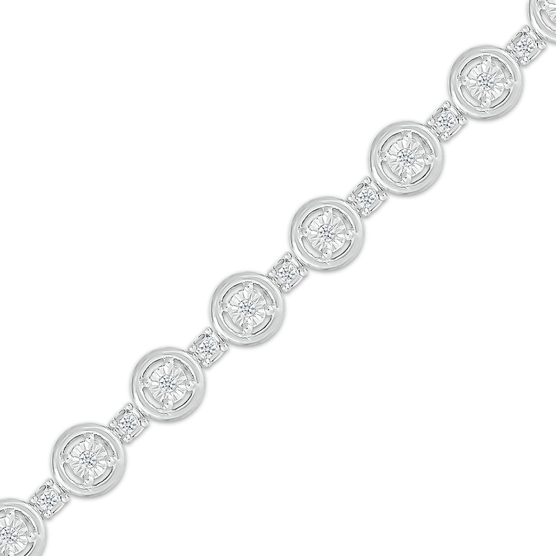 Main Image 2 of Diamond Tennis Bracelet 1/4 ct tw Round-cut Sterling Silver 7.25"