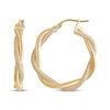 Thumbnail Image 1 of Reaura Twisted Mesh Hoop Earrings Repurposed Hollow 14K Yellow Gold 26mm