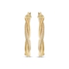 Thumbnail Image 2 of Reaura Twisted Mesh Hoop Earrings Repurposed Hollow 14K Yellow Gold 26mm