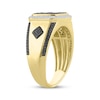Thumbnail Image 2 of Men's Black & White Diamond Ring 1 ct tw 10K Yellow Gold