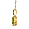 Thumbnail Image 2 of Le Vian Cushion-Cut Peridot Necklace 1/3 ct tw Diamonds 14K Honey Gold 19"