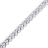 Thumbnail Image 2 of Diamond Chevron Trios Link Bracelet 3-1/2 ct tw 10K White Gold 7"