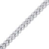 Thumbnail Image 1 of Diamond Chevron Trios Link Bracelet 3-1/2 ct tw 10K White Gold 7"