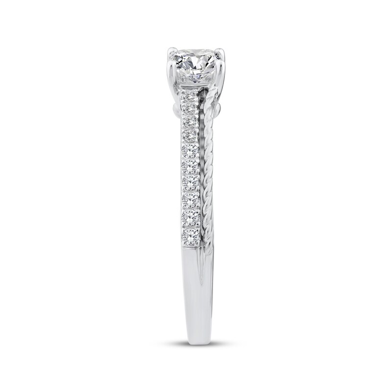 Main Image 2 of Threads of Love Princess-Cut Diamond Engagement Ring 5/8 ct tw 14K White Gold