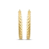 Thumbnail Image 2 of Hollow Twist Hoop Earrings 18mm 14K Yellow Gold