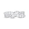Thumbnail Image 3 of Diamond Crossover Curve Fashion Ring 1 ct tw 10K White Gold