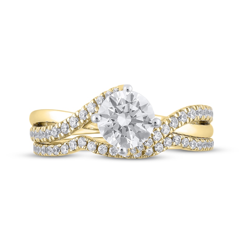 Main Image 3 of Adore Round-Cut Diamond Bridal Set 1-3/8 ct tw 18K Yellow Gold