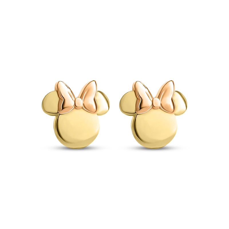 Main Image 2 of Children's Minnie Mouse Stud Earrings 14K Two-Tone Gold