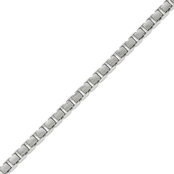 Diamond-Cut Box Chain Necklace 4.5mm Solid Sterling Silver 22"
