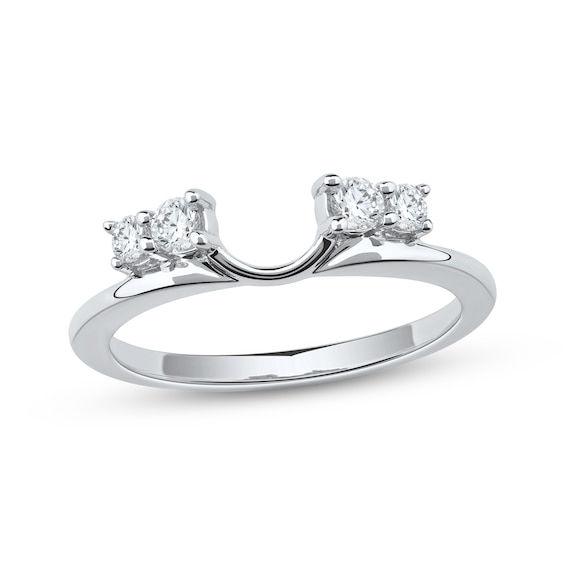 Diamond Solitaire Enhancer Ring 1/4 ct tw 14K White Gold