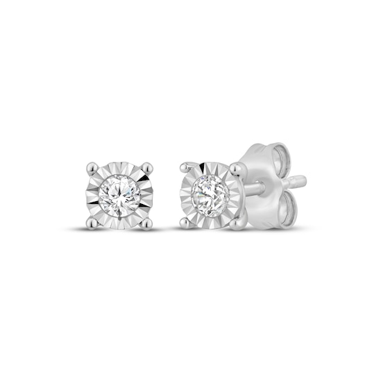 KAY Lab-Grown Diamonds Round-Cut Solitaire Earrings 1/6 ct tw Sterling Silver (I/SI2)