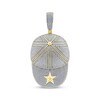 Thumbnail Image 1 of Men's Diamond Ball Cap Necklace Charm 1/4 ct tw 10K Yellow Gold