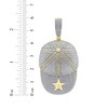 Thumbnail Image 4 of Men's Diamond Ball Cap Necklace Charm 1/4 ct tw 10K Yellow Gold