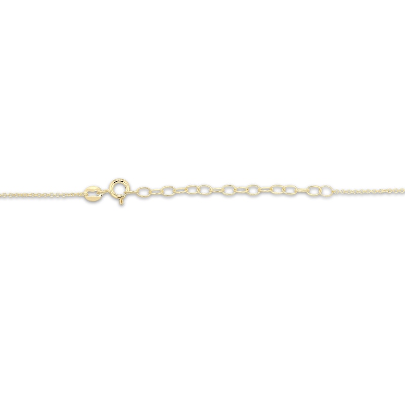 Main Image 4 of Flower Outline Station Necklace 18K Yellow Gold-Plated Sterling Silver 18"
