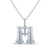 Thumbnail Image 2 of Binoculars Necklace with Diamond Accents Sterling Silver 18&quot;