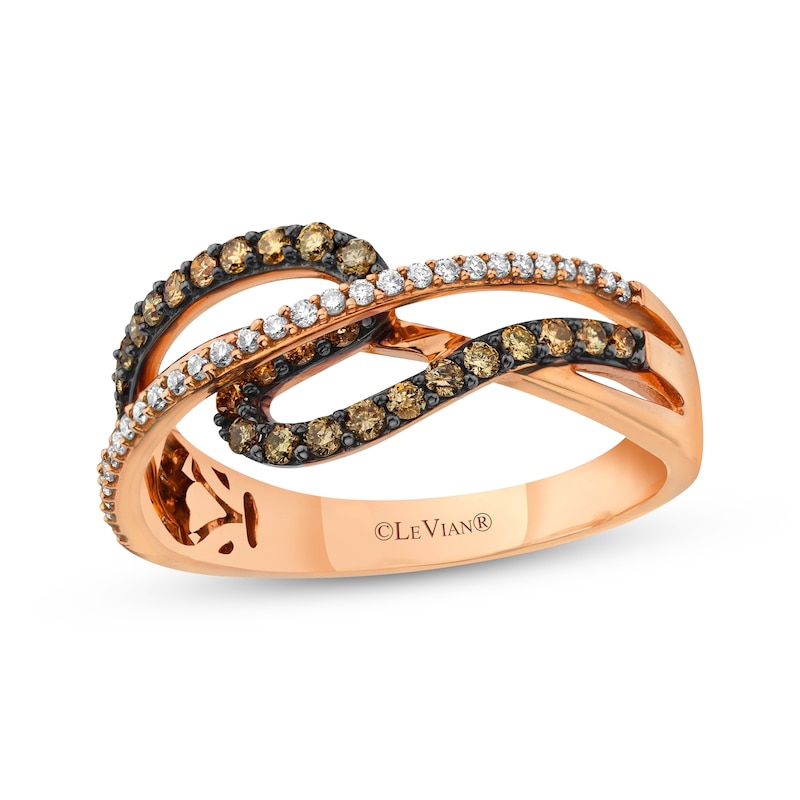 Main Image 1 of Le Vian Chocolate Diamond Ring 3/8 ct tw 14K Strawberry Gold