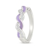 Thumbnail Image 2 of Diamond & Light Purple Enamel Twist Fashion Ring 1/10 ct tw Sterling Silver