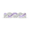 Thumbnail Image 4 of Diamond & Light Purple Enamel Twist Fashion Ring 1/10 ct tw Sterling Silver