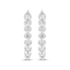 Thumbnail Image 2 of Diamond Scalloped Hoop Earrings 3/8 ct tw 10K White Gold