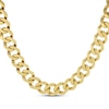 Thumbnail Image 1 of 9.6mm Flat Curb Chain Necklace Solid 10K Yellow Gold 24"