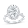 Thumbnail Image 1 of Adore Lab-Grown Diamonds Oval-Cut Halo Engagement Ring 5-3/4 ct tw 14K White Gold