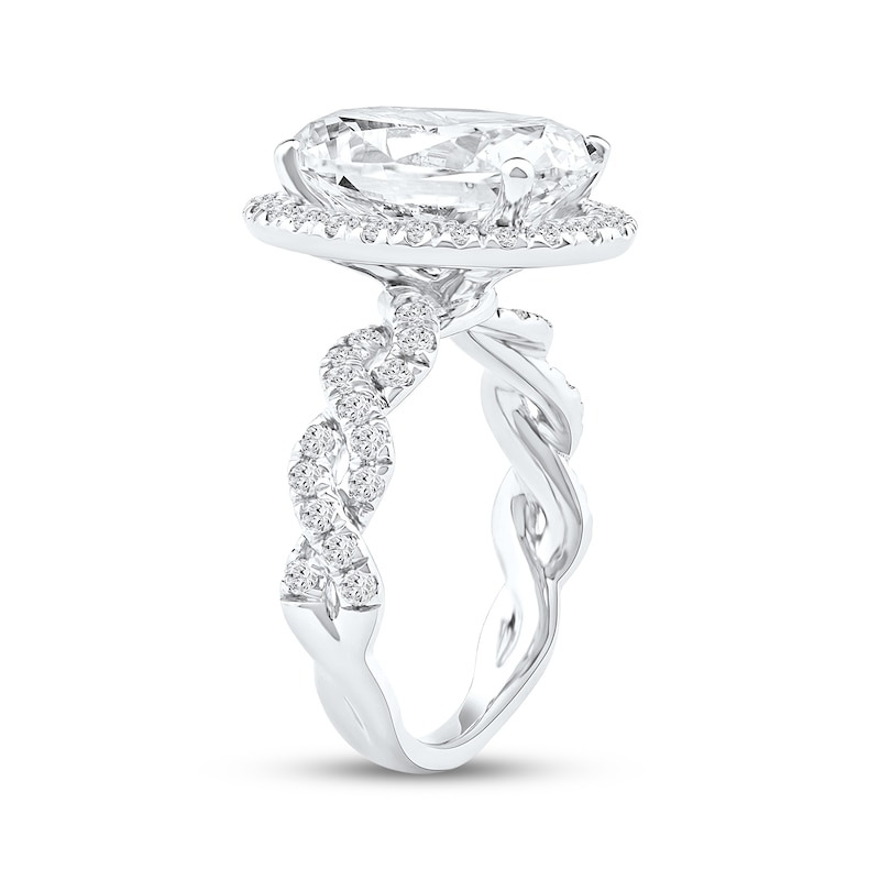 Main Image 2 of Adore Lab-Grown Diamonds Oval-Cut Halo Engagement Ring 5-3/4 ct tw 14K White Gold