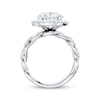 Thumbnail Image 3 of Adore Lab-Grown Diamonds Oval-Cut Halo Engagement Ring 5-3/4 ct tw 14K White Gold