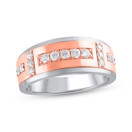 Adore Men's Diamond Wedding Band 1/2 ct tw 10K Two-Tone Gold