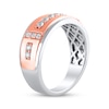 Thumbnail Image 2 of Adore Men's Diamond Wedding Band 1/2 ct tw 10K Two-Tone Gold