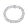 Thumbnail Image 1 of KAY Lab-Grown Diamonds Men's Cuban Curb Link Bracelet 10 ct tw Sterling Silver 8.5"