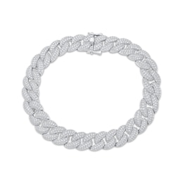 KAY Lab-Grown Diamonds Men's Cuban Curb Link Bracelet 10 ct tw Sterling Silver 8.5"