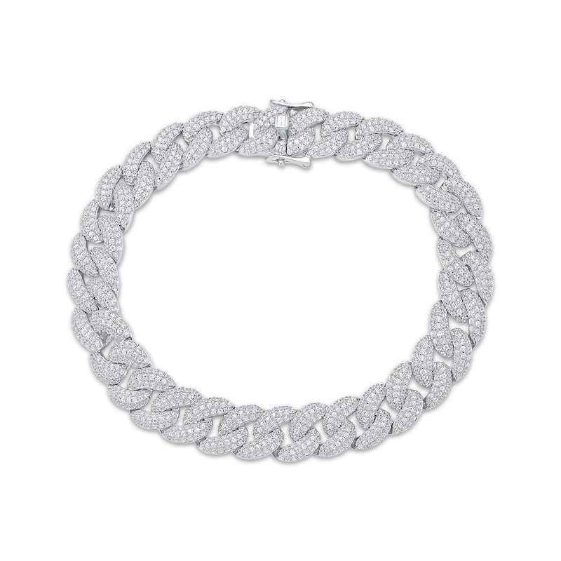 Main Image 1 of KAY Lab-Grown Diamonds Men's Cuban Curb Link Bracelet 10 ct tw Sterling Silver 8.5"
