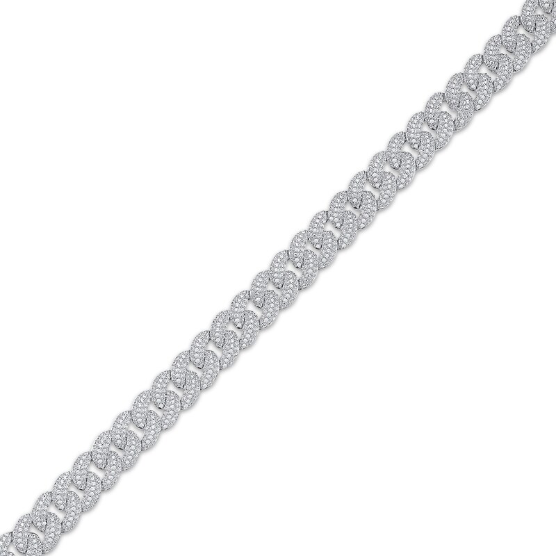 Main Image 2 of KAY Lab-Grown Diamonds Men's Cuban Curb Link Bracelet 10 ct tw Sterling Silver 8.5"