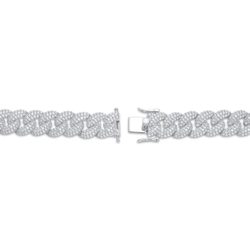 Main Image 3 of KAY Lab-Grown Diamonds Men's Cuban Curb Link Bracelet 10 ct tw Sterling Silver 8.5"