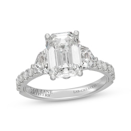 Neil Lane Artistry Heritage Emerald-Cut Lab-Grown Diamond Engagement Ring 4 ct tw Platinum