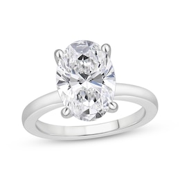 Adore Lab-Grown Diamonds Oval-Cut Solitaire Engagement Ring 4 ct tw 14K White Gold (F/VS2)